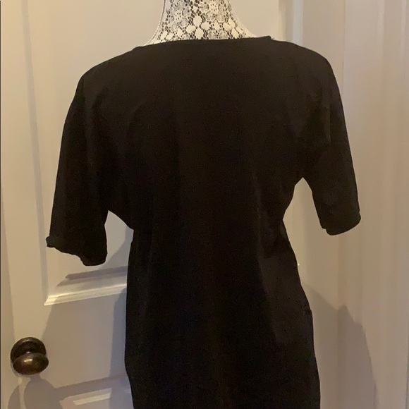 Black Cotton and Mesh T-Shirt - Picture 3 of 3